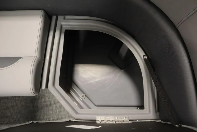 Slide: The Image of Storage compartment in 2025 Bentley Pontoons 243 Cruise XL Tri-Toon boat interior. - 21