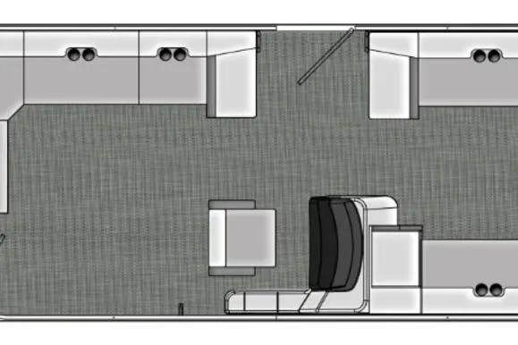 Slide: The Image of Floor plan of 2025 Bentley Pontoons 243 Cruise XL Tri-Toon boat. - 45