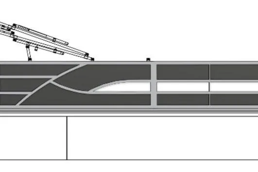Slide: The Image of 2025 Bentley Pontoons 243 Cruise XL Tri-Toon side view illustration. - 46