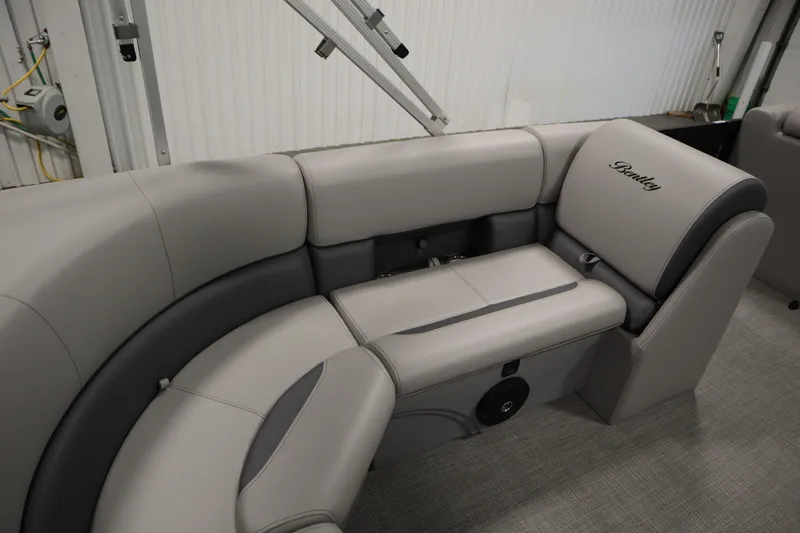 Slide: The Image of 2025 Bentley Pontoons 240 CRUISE storage compartment with sleek, modern design. - 13