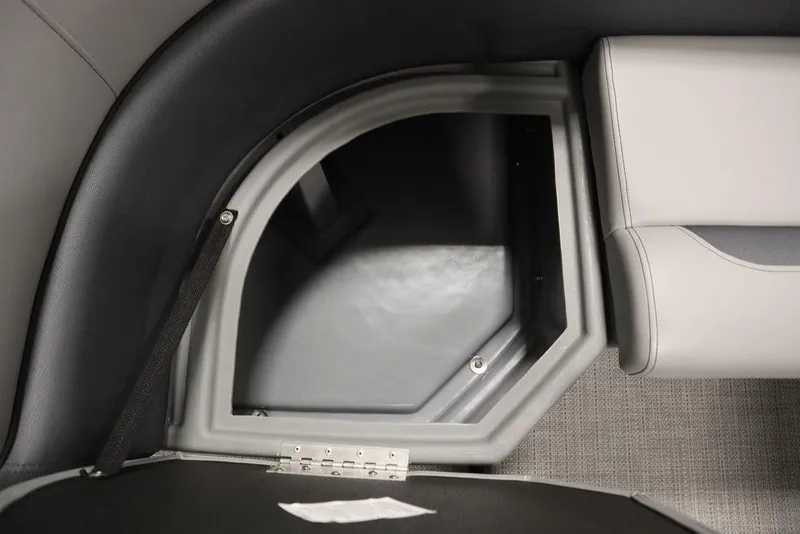 Slide: The Image of Storage compartment in 2025 Bentley Pontoons 240 CRUISE boat interior. - 20