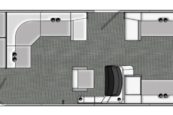 Slide: The Image of 2025 Bentley Pontoons 240 CRUISE floor plan with seating and helm layout. - 44