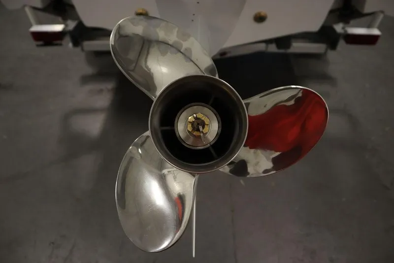 Slide: The Image of Close-up of a 2025 Sea Fox 228 Traveler boat propeller. - 44