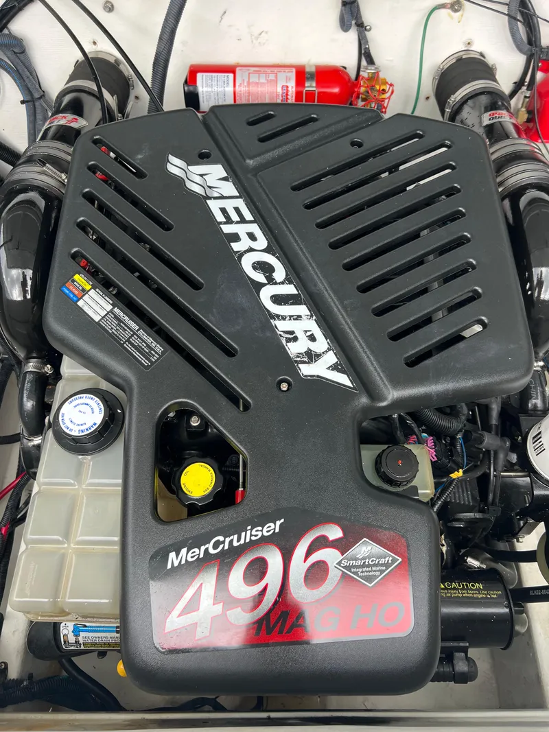 Slide: The Image of Mercury MerCruiser 496 MAG HO engine in 2005 Baja Outlaw boat. - 30