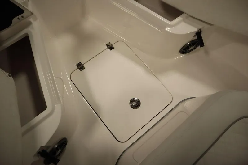 Slide: The Image of 2025 Sea Fox 228 Commander boat interior storage compartment. - 16