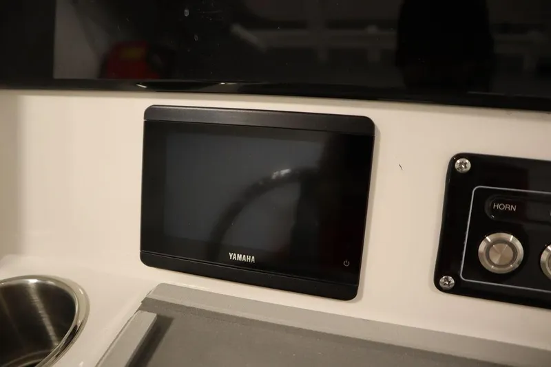 Slide: The Image of Yamaha display panel on 2025 Sea Fox 248 Commander boat dashboard. - 26