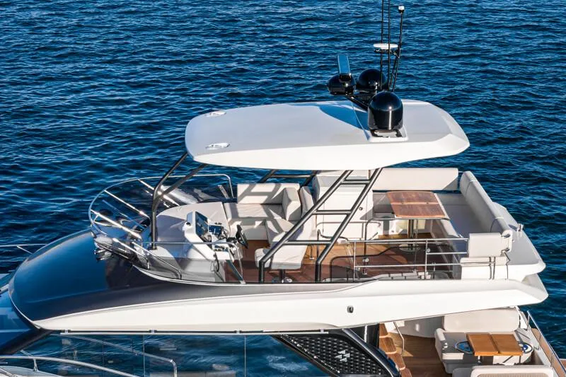 Slide: The Image of Engine room of 2025 Prestige F4.9 yacht with Volvo Penta D6 engine and electrical systems. - 22