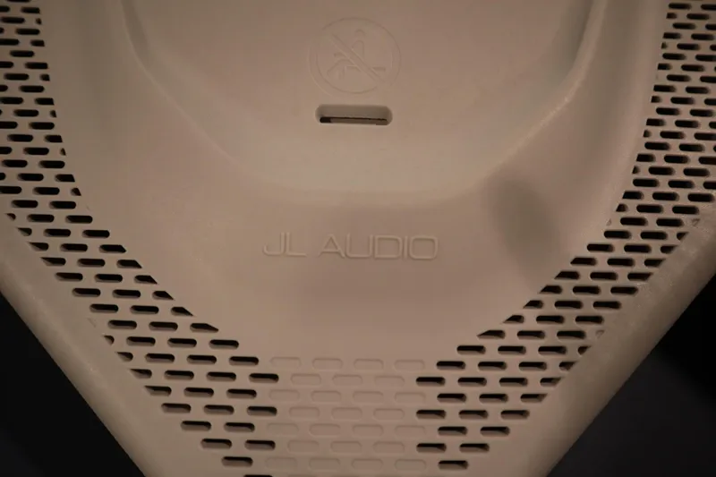 Slide: The Image of Close-up of JL Audio speaker on 2025 Sea-Doo Switch Cruise Limited 21. - 27