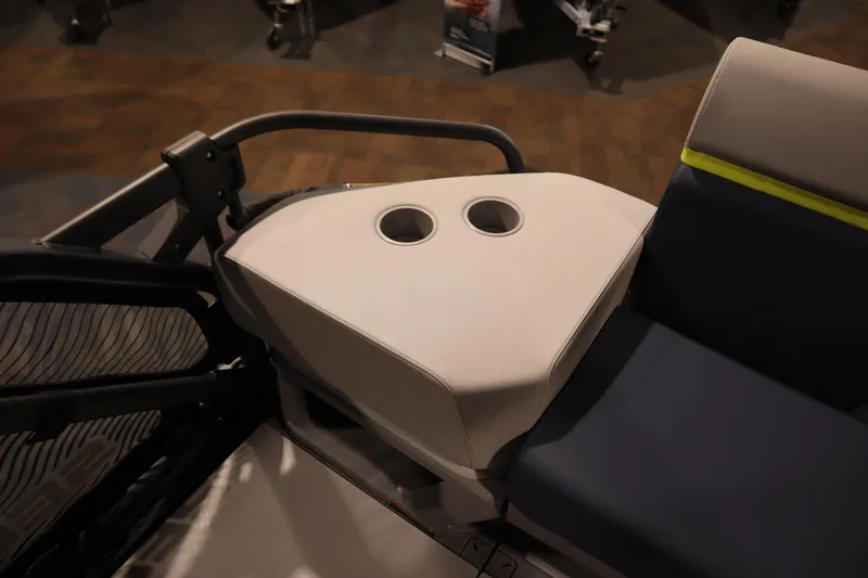 Slide: The Image of 2025 Sea-Doo Switch Cruise Limited 21 interior with cup holders and seating. - 28