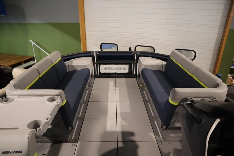 Slide: The Image of 2025 Sea-Doo Switch Cruise Limited 21 interior with spacious seating and modern design. - 3