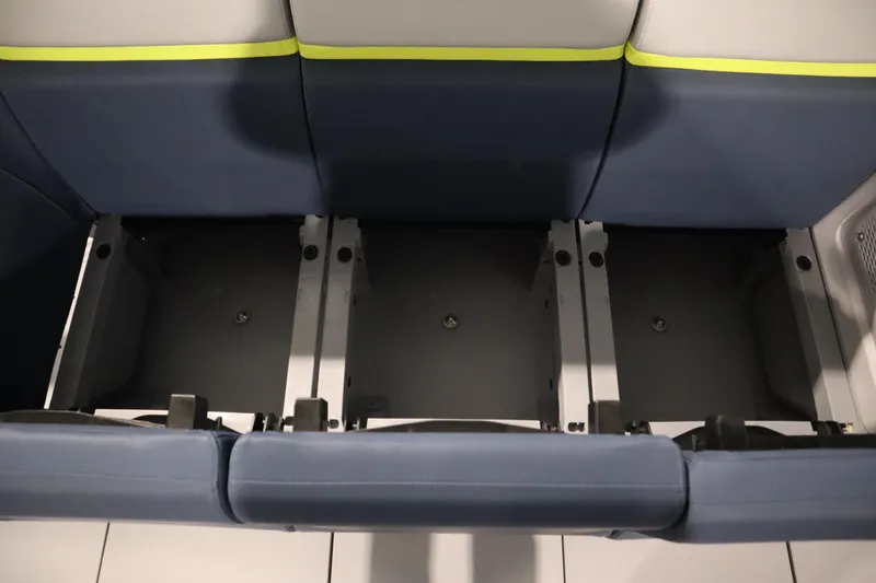 Slide: The Image of 2025 Sea-Doo Switch Cruise Limited 21 seating with under-seat storage compartments. - 5