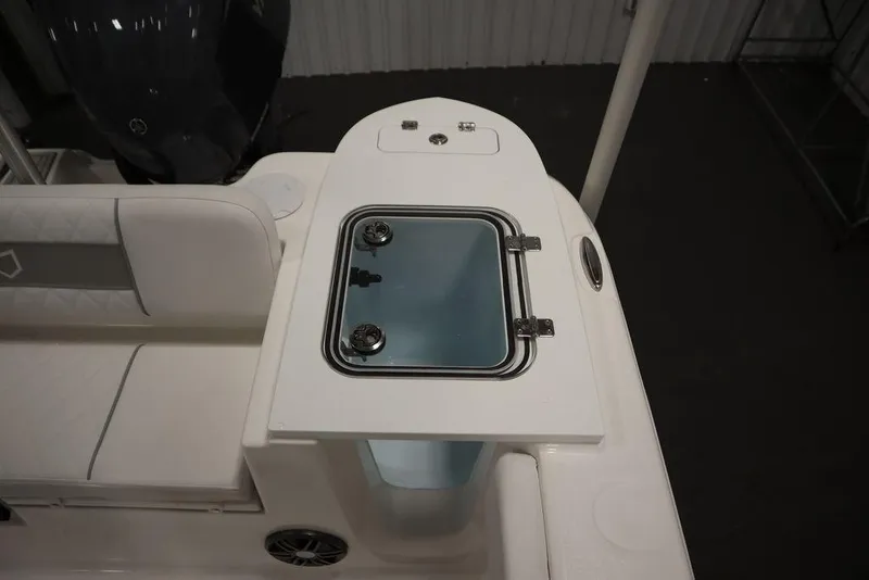 Slide: The Image of 2025 Sea Fox 248 Commander boat interior with storage compartment. - 41