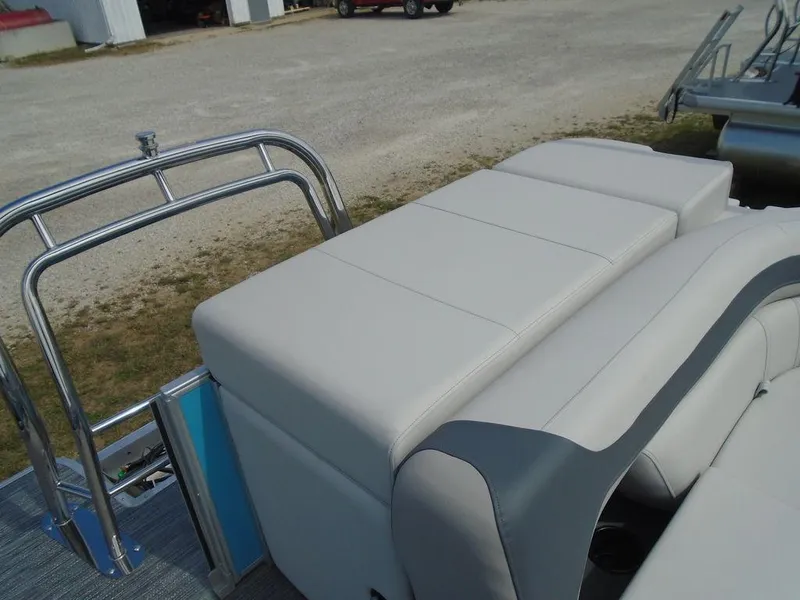 Slide: The Image of 2025 Godfrey Sweetwater 2286 C boat seating area with sleek, modern design. - 8