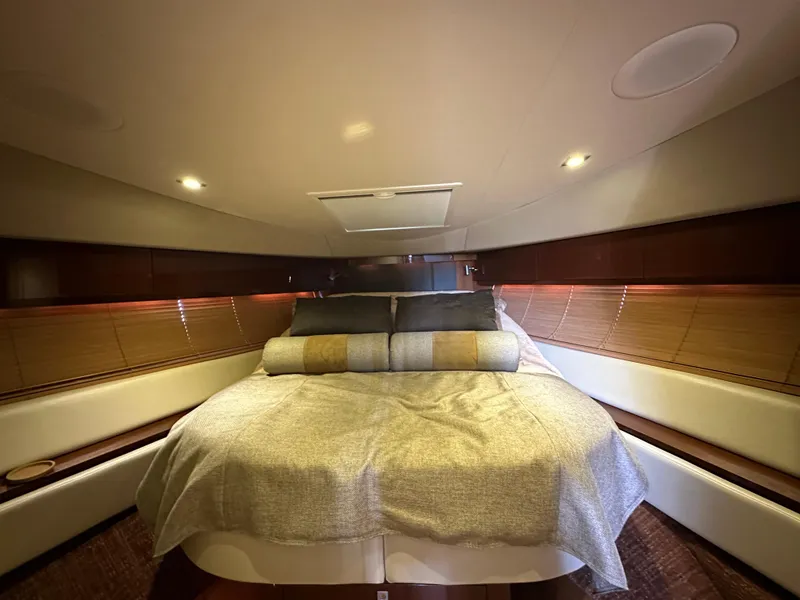 Slide: The Image of Luxurious cabin interior of 2015 Sea Ray 410 Sundancer yacht. - 17