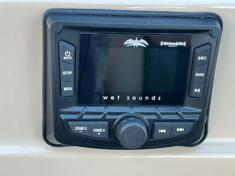 Slide: The Image of Wet Sounds audio system in 2025 Sylvan L1 DLZ boat, featuring SiriusXM compatibility. - 20