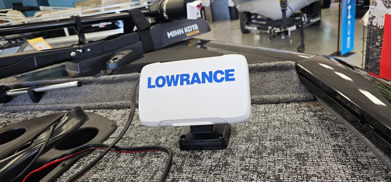 Slide: The Image of Lowrance device on 2025 Tracker Pro Team 195 Tournament Edition boat. - 14