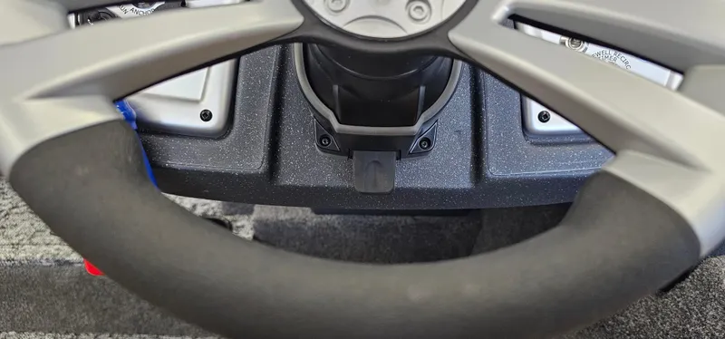 Slide: The Image of Steering wheel of 2025 Tracker Pro Team 195 Tournament Edition boat. - 5
