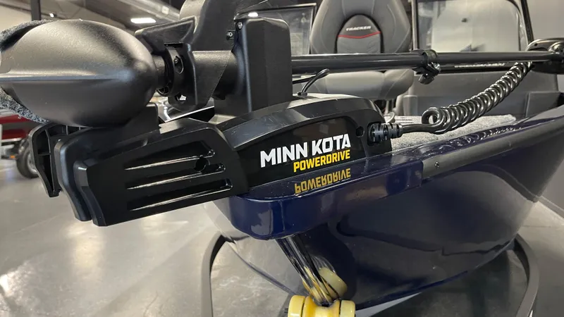 Slide: The Image of Minn Kota PowerDrive motor on 2025 Tracker Pro Guide V-175 Combo boat. - 5