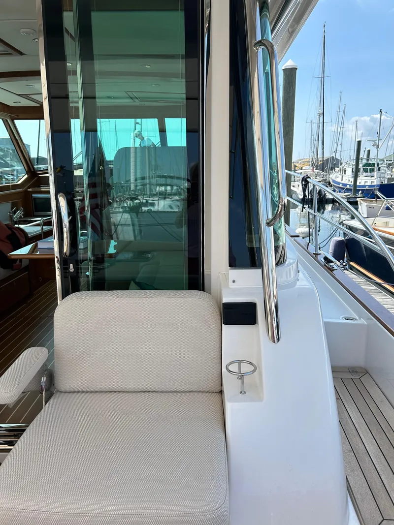 Slide: The Image of 2025 Sabre 43 Salon Express yacht with sleek design and modern interior. - 15