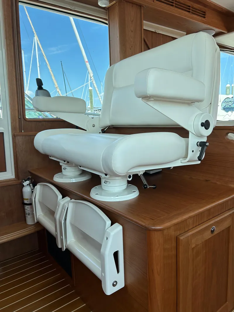 Slide: The Image of Luxury seating in 2025 Sabre 43 Salon Express yacht interior. - 26