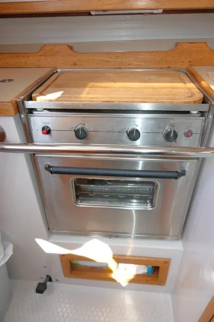 Slide: The Image of Stainless steel oven in 1995 Catalina 36 Mk II yacht kitchen. - 13