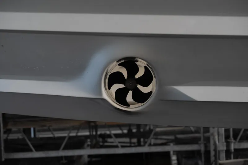 Slide: The Image of Close-up of a 2007 Cigarette 42X boat propeller detail. - 17