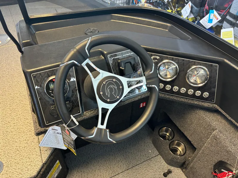 Slide: The Image of Steering console of 2025 Crestliner 1750 Fish Hawk WT JS boat. - 5