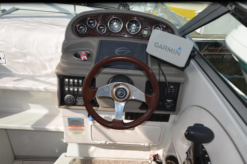 Slide: The Image of 2011 Crownline 280 CR boat dashboard with Garmin navigation system. - 5