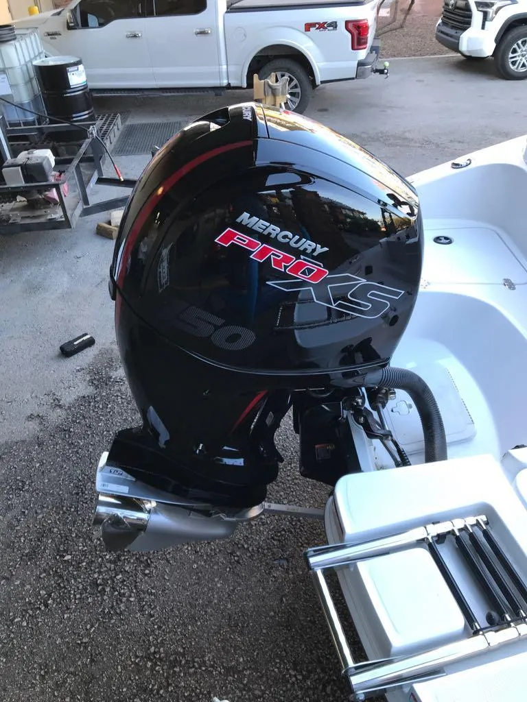 Slide: The Image of 2024 Tahoe 1950 boat with Mercury Pro XS outboard motor. - 16