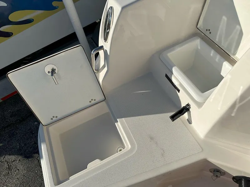 Slide: The Image of Yamaha F300XSB2 engine label on Sailfish 232, 2025 model, made in Japan. - 27