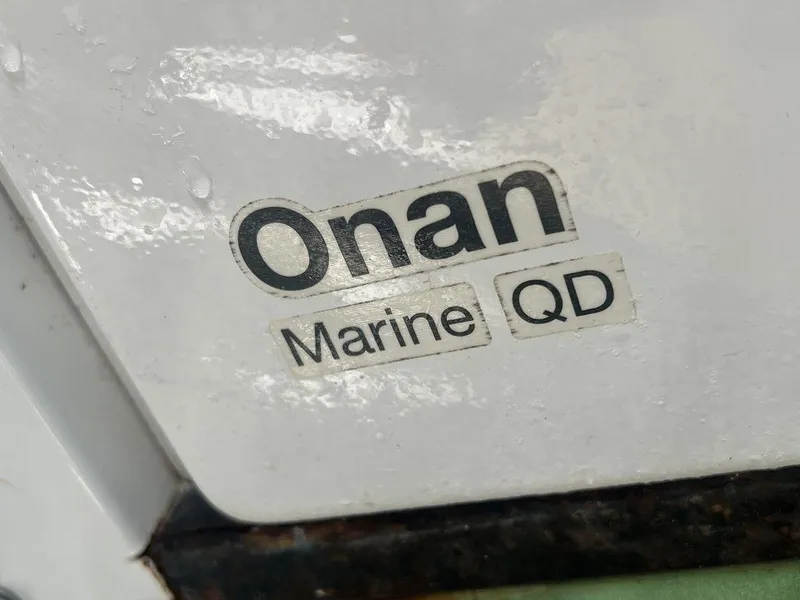Slide: The Image of Onan Marine QD label on 2021 Regulator 41 boat. - 25