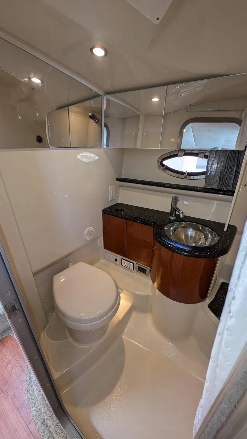Slide: The Image of Luxurious bathroom in 2007 Formula 400ss yacht with modern fixtures and elegant design. - 25