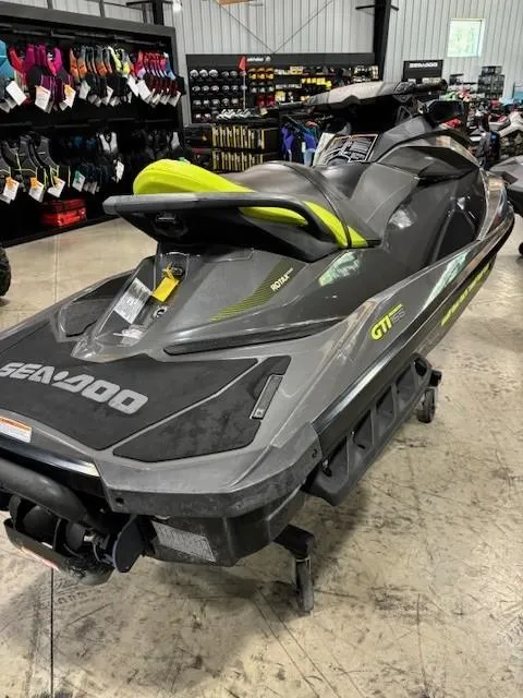 Slide: The Image of 2015 Sea-Doo GTI Limited 155 jet ski in showroom, rear view. - 9