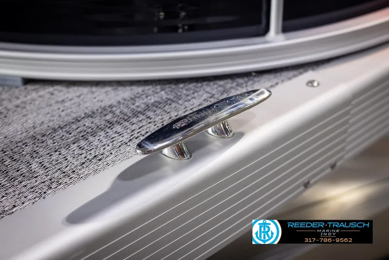 Slide: The Image of 2025 Bennington 188 SLS boat cleat detail with Reeder-Trausch Marine logo. - 44