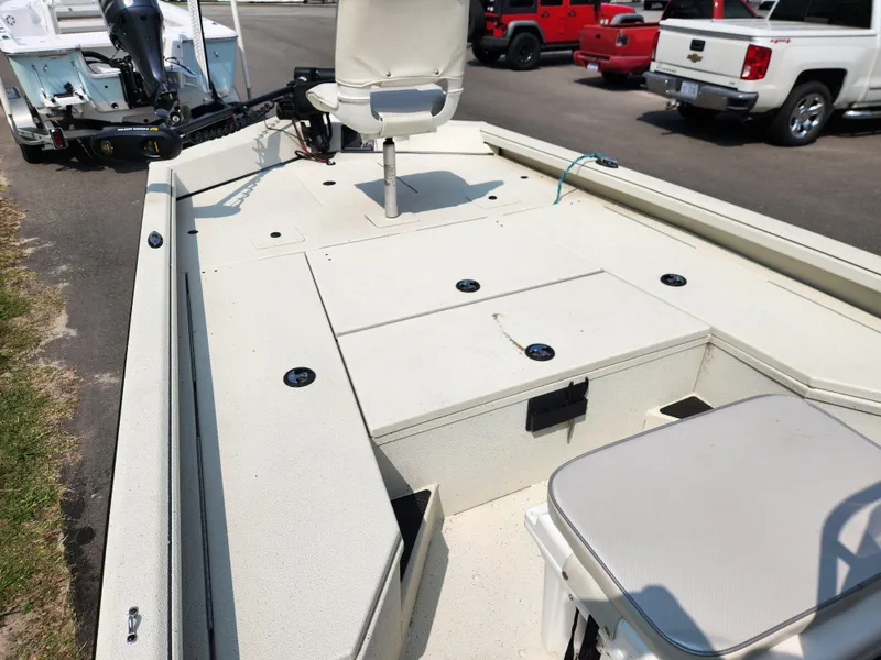 Slide: The Image of 2022 Ranger RB200 boat interior with seating and storage compartments. - 5
