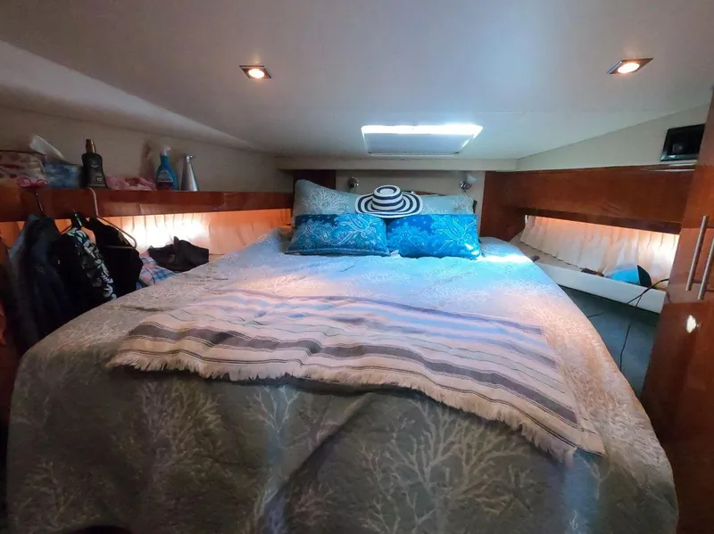 Slide: The Image of Luxurious bedroom interior of 2011 Regal 42 Sport Coupe yacht. - 33