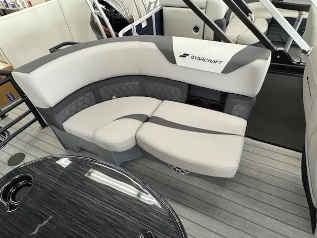Slide: The Image of Luxurious seating on 2025 Starcraft SLS 1 boat with modern design and comfort. - 16