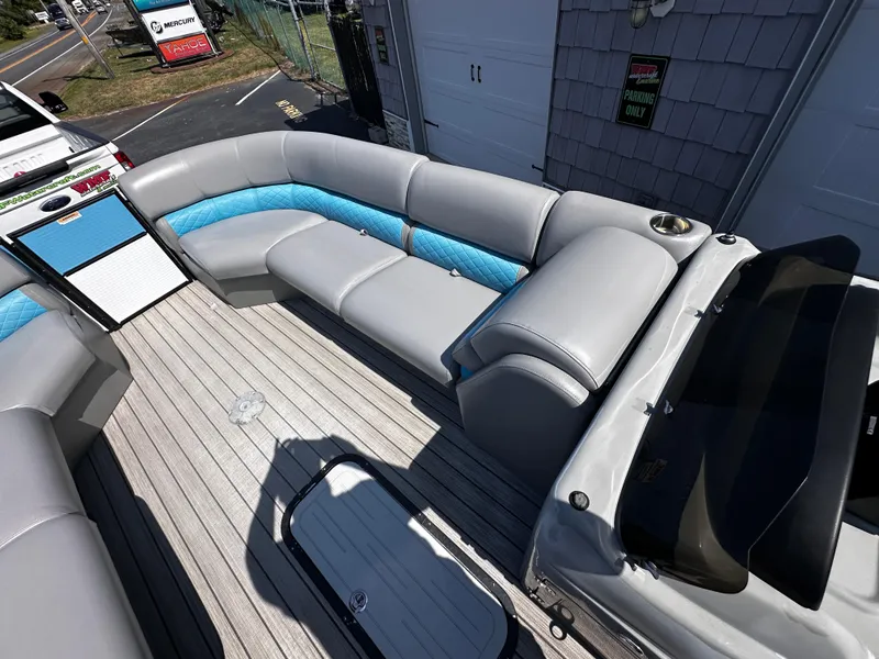Slide: The Image of 2020 Misty Harbor 2585 Biscayne Bay CE pontoon boat with spacious seating and modern design. - 15