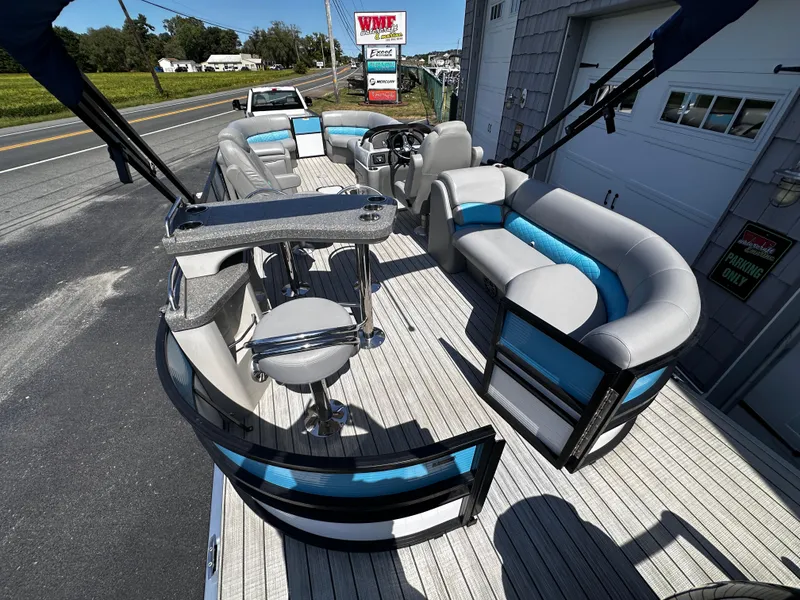 Slide: The Image of 2020 Misty Harbor 2585 Biscayne Bay CE pontoon boat with spacious seating and modern design. - 19