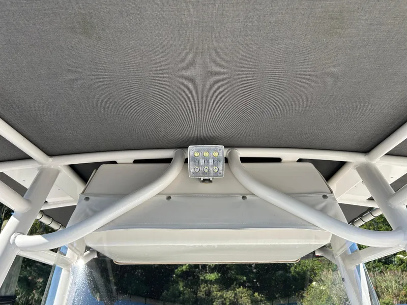 Slide: The Image of 2015 Wellcraft 252 Fisherman boat canopy with mounted LED light. - 4