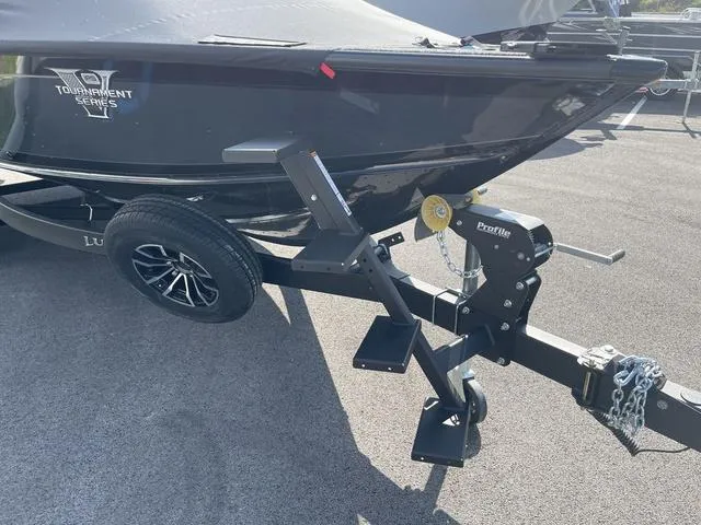 Slide: The Image of 2025 Lund 2075 Pro-V Sport boat on trailer, featuring Tournament Series branding. - 3