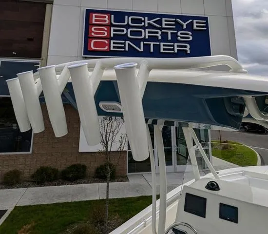 Slide: The Image of Cobia 220 CC 2025 boat with non-potable water warning sign. - 12