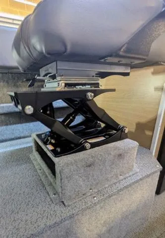 Slide: The Image of Adjustable seat mechanism in 2025 Thunder Jet Pilot 26' boat. - 49