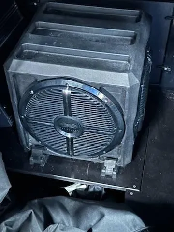 Slide: The Image of 2022 Tigé 23ZE boat subwoofer in a sleek, modern design. - 25