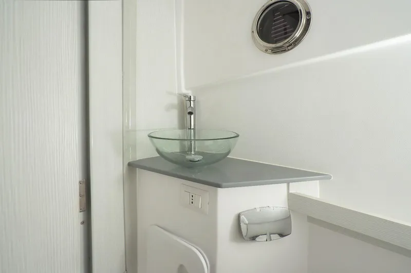 Slide: The Image of Modern bathroom sink on Panamera Yacht PY 110 Veloce, 2025 model. - 11