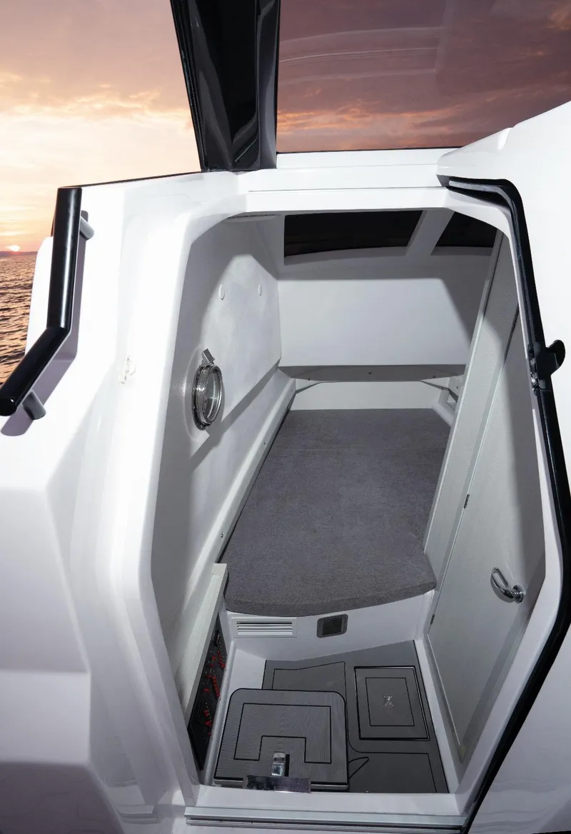 Slide: The Image of Interior cabin of 2025 Panamera Yacht PY 110 Veloce at sunset. - 8