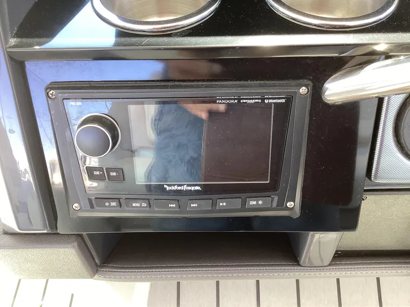 Slide: The Image of 2020 Formula 380 Super Sport Crossover dashboard with Rockford Fosgate audio system. - 9