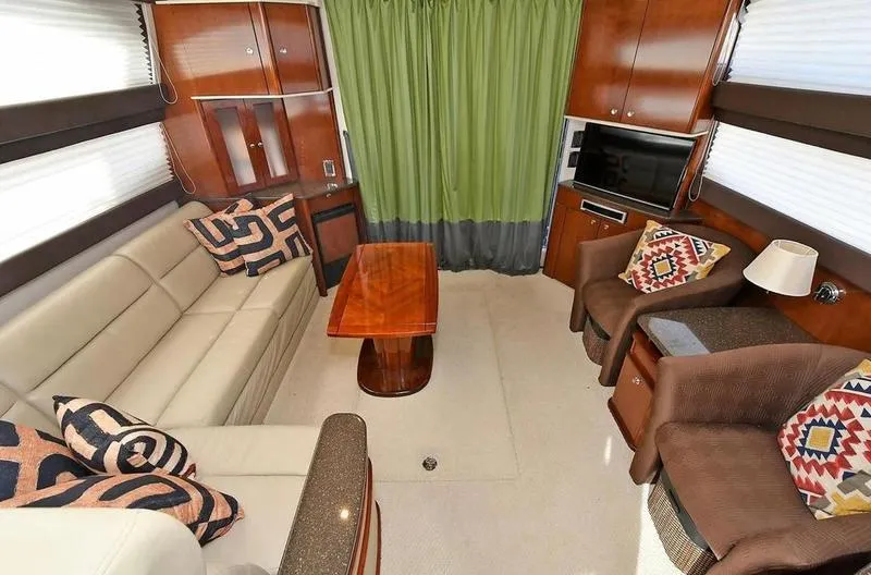 Slide: The Image of Luxurious 2012 Meridian 441 Sedan interior with plush seating and stylish decor. - 25