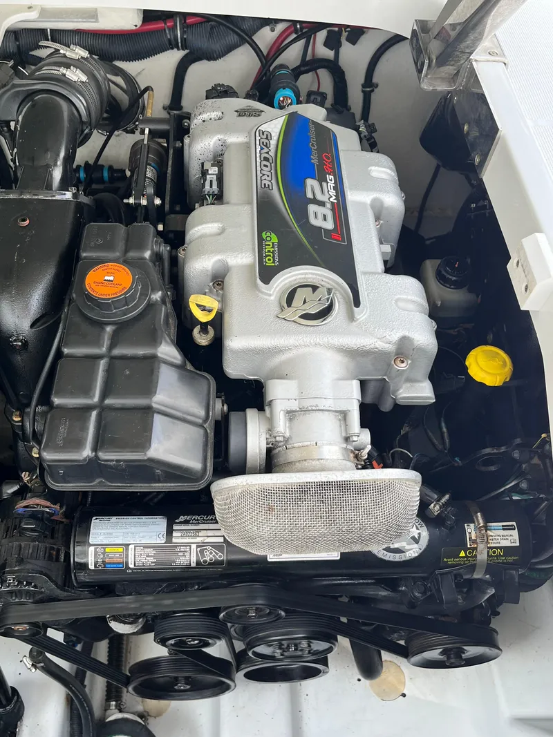 Slide: The Image of 2013 Formula 400 SS FX8 engine, showcasing a powerful 8.2L motor with detailed components. - 20