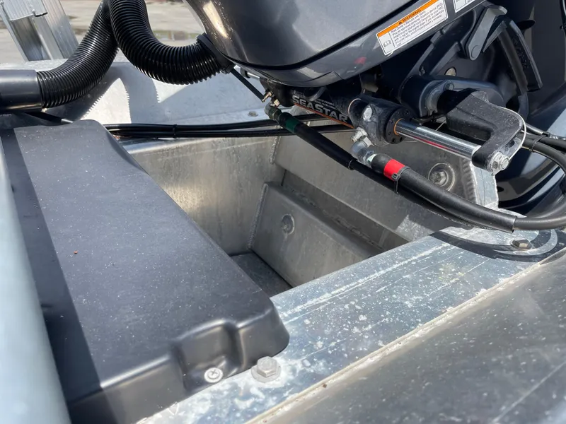 Slide: The Image of Close-up of 2020 Bennington SX 23 SXSR boat engine compartment. - 15